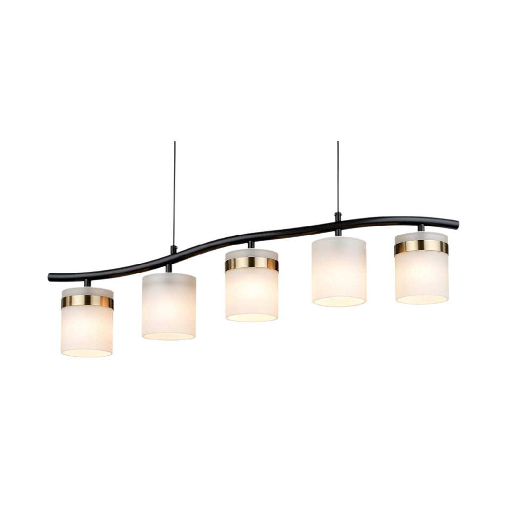 **Lampy wiszące z pięcioma kloszami w stylu nowoczesnym**