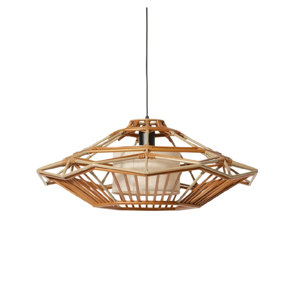 **Lampion wiszący wykonany z rattanu - nowoczesny design**